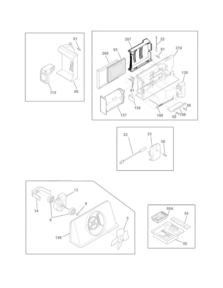 Controls Diagram and Parts List for EI23CS65KS2  Electrolux Refrigerator