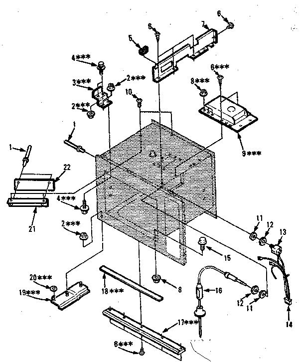 Cavity Parts-c Diagram and Parts List for 5648668410  Kenmore Microwave