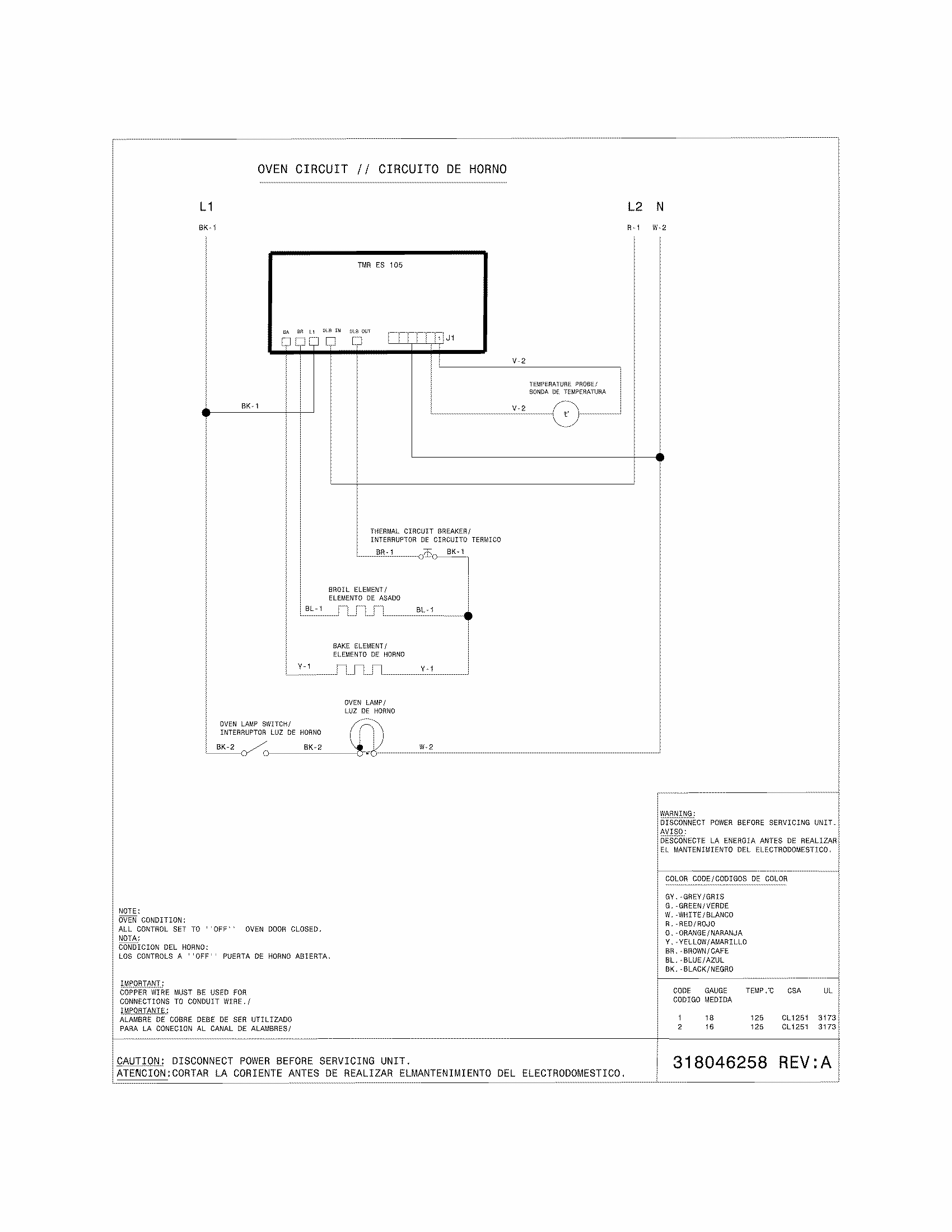 Wiring Diagram Diagram and Parts List for 79040432801  Kenmore Wall Oven