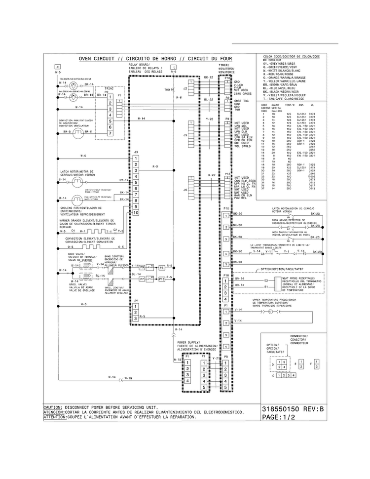 Wiring Diagram Diagram and Parts List for EW30GS65GWA  Electrolux Range