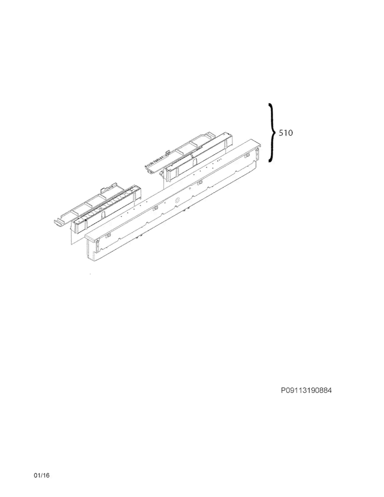 Control Panel Diagram and Parts List for EI24ID30QB3B  Electrolux Dishwasher
