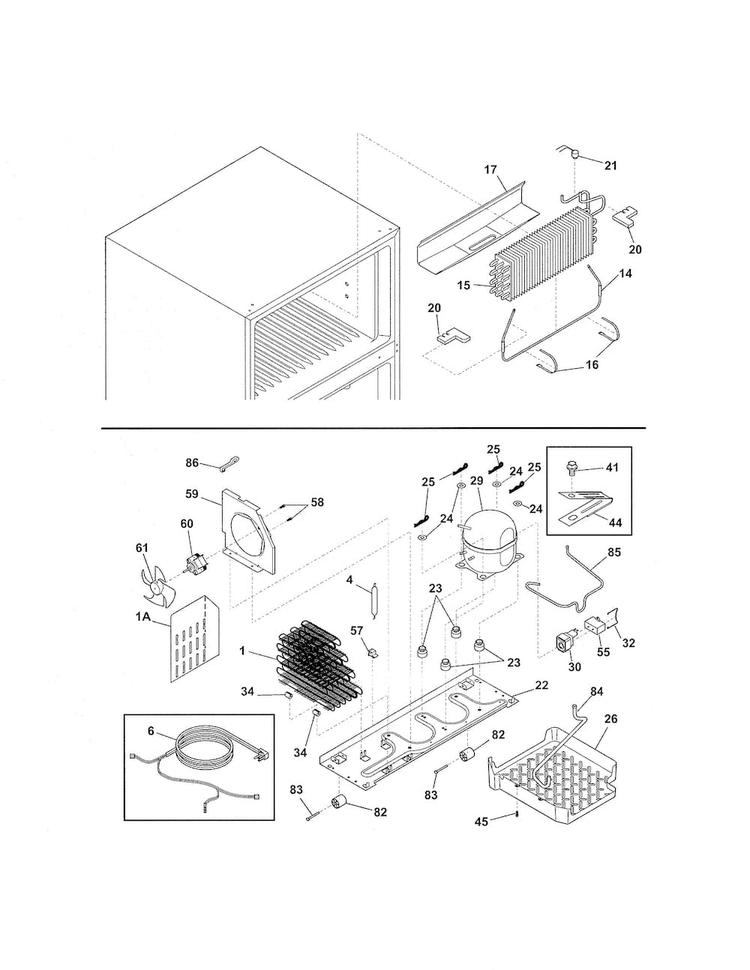 System Diagram and Parts List for 25368899014  Kenmore Refrigerator