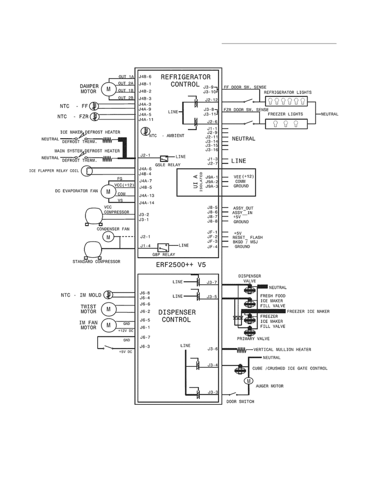 Wiring Diagram Diagram and Parts List for FGUB2642LE4  Frigidaire Refrigerator
