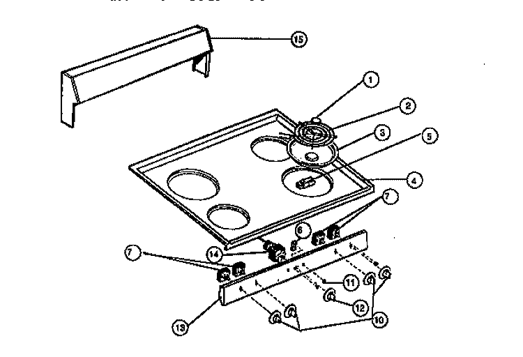 BACKGUARD Diagram and Parts List for KF211KDD0  Frigidaire Range