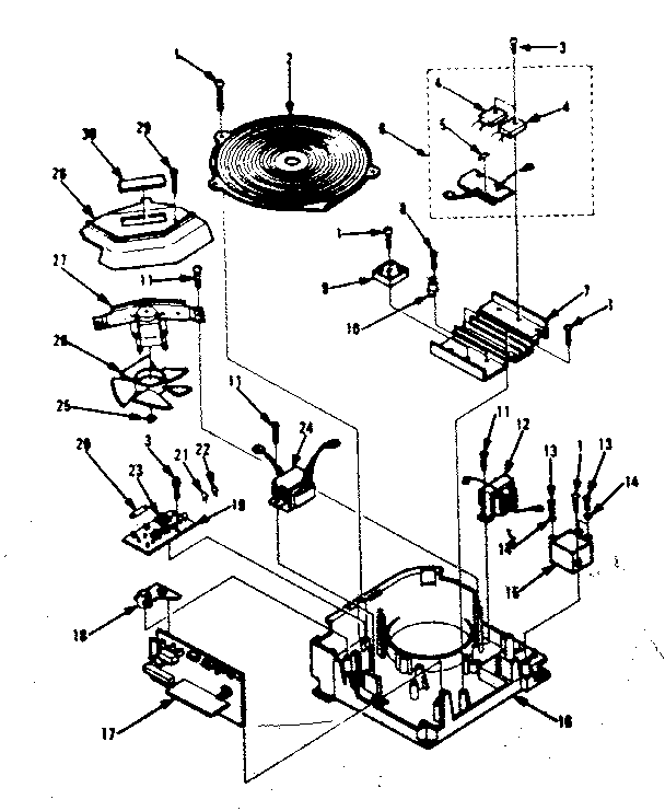 Low Power Work Coil Diagram and Parts List for 5644498510  Kenmore Cooktop