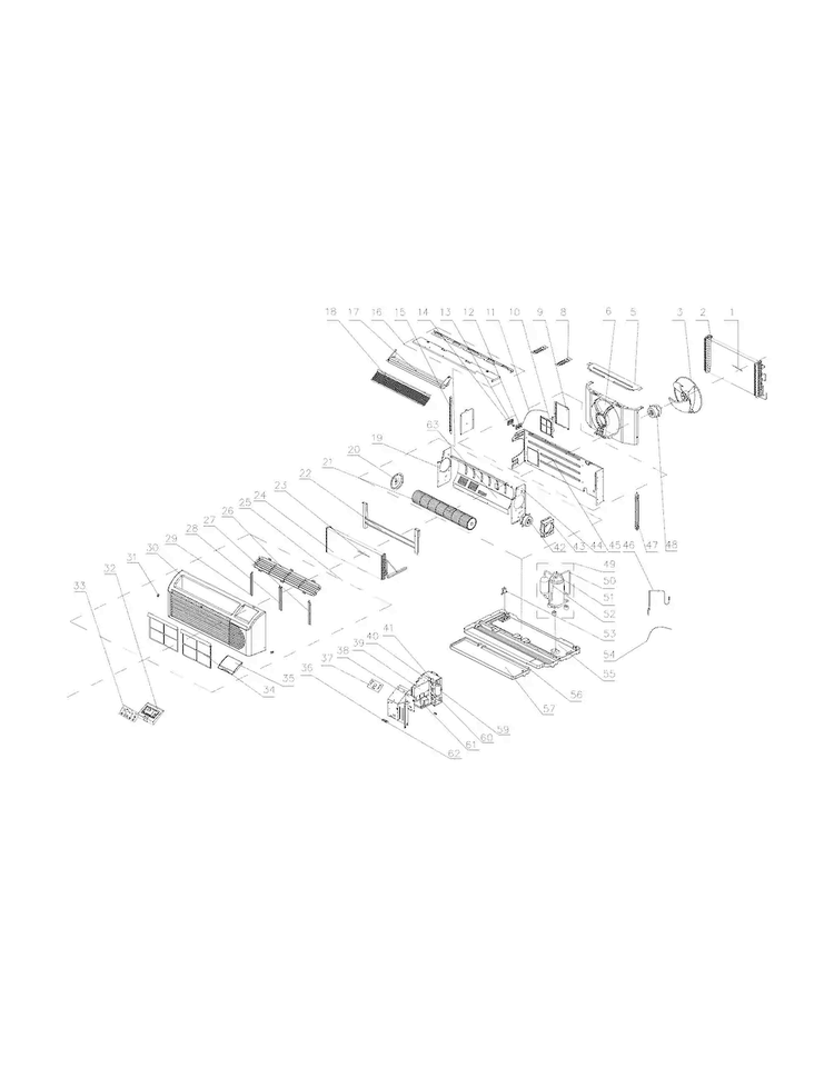 Recommended Spare Parts Diagram and Parts List for FRP12ETT3R0  Frigidaire Air Conditioner
