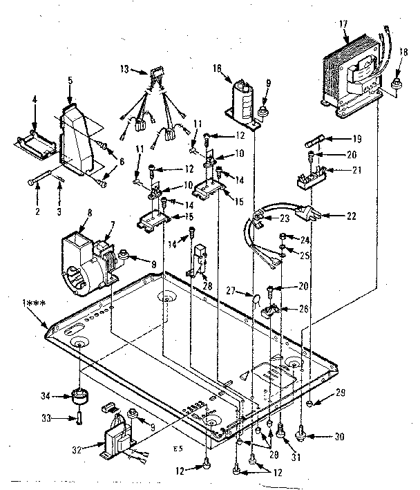Microwave Parts Diagram and Parts List for 5648698510  Kenmore Microwave