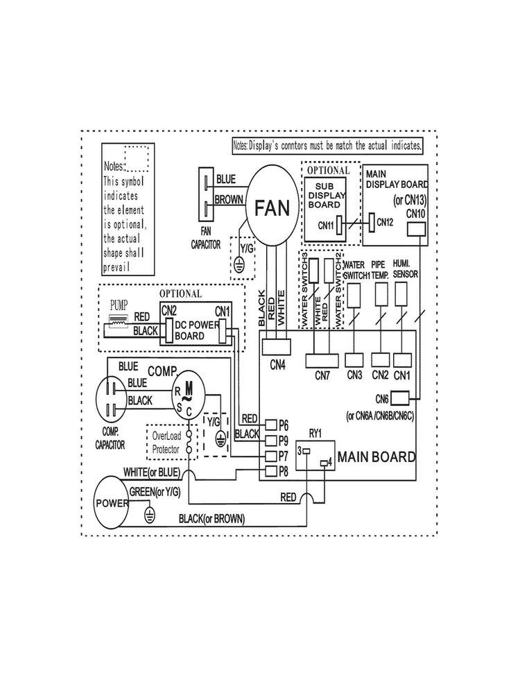 Wiring Diagram Diagram and Parts List for CAD504DWD6  Frigidaire Dehumidifier