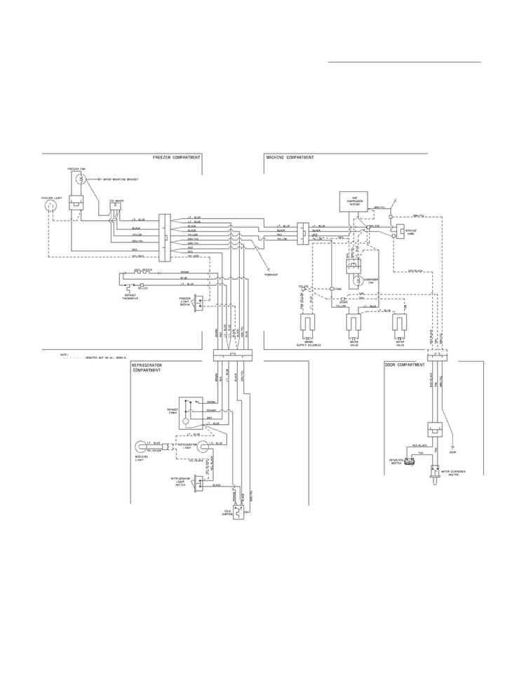 Wiring Diagram Diagram and Parts List for 25372929012  Kenmore Refrigerator