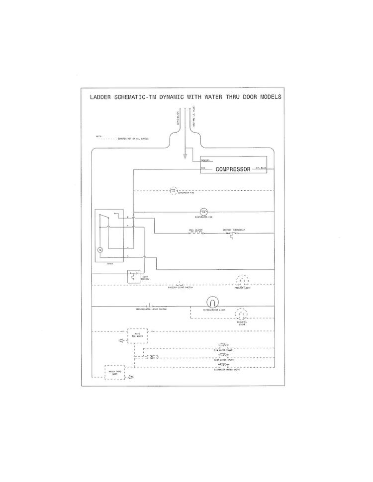 Wiring Schematic Diagram and Parts List for LGHT1837NF3  Frigidaire Refrigerator