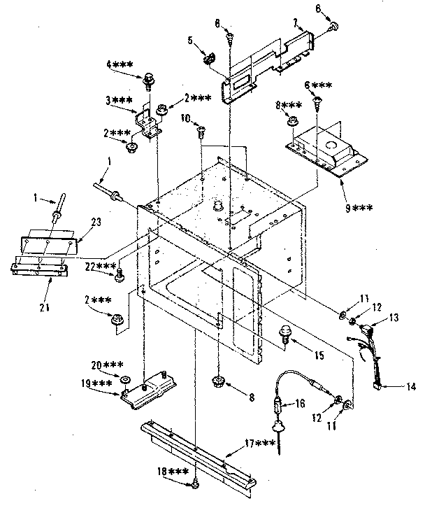 Cavity Parts-c Diagram and Parts List for 5648688310  Kenmore Microwave