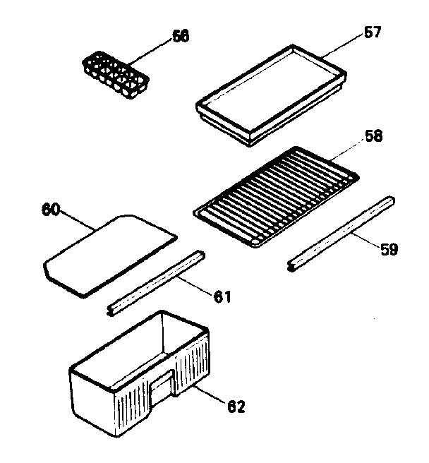Accessories Diagram and Parts List for 5648943650  Kenmore Refrigerator