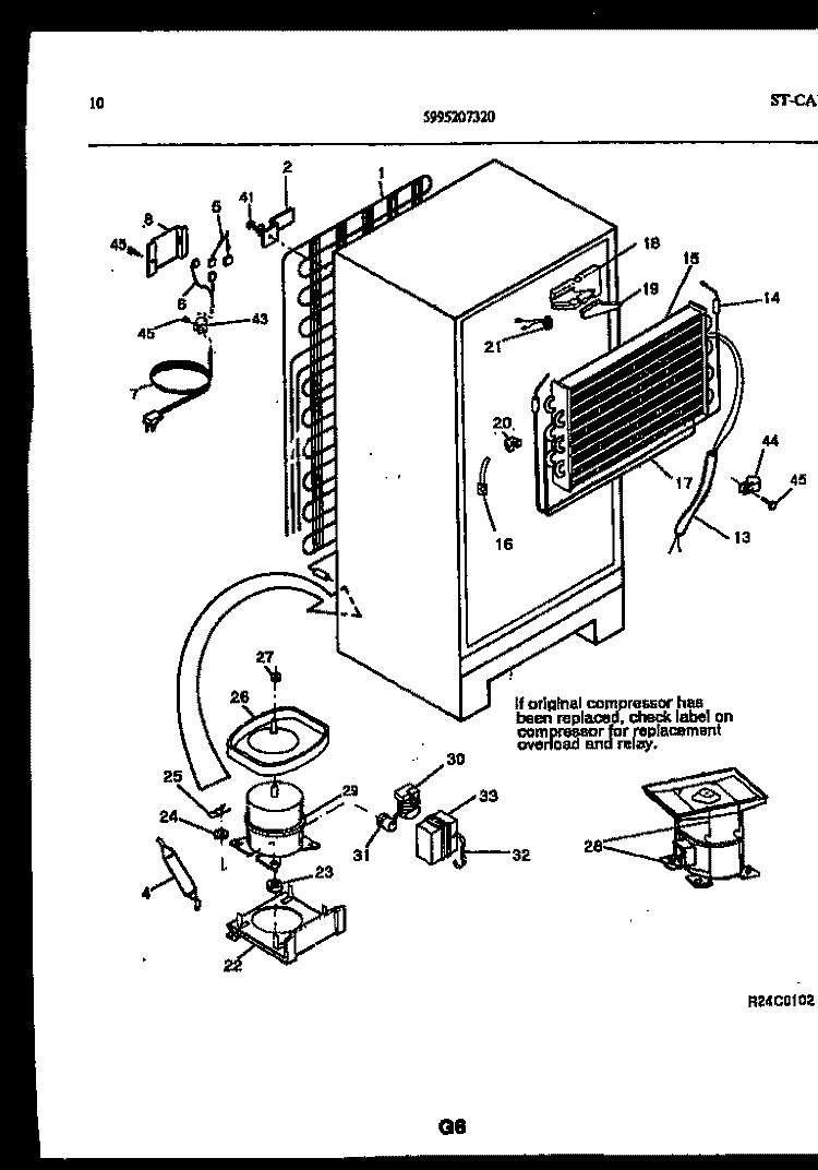 SYSTEM AND AUTOMATIC DEFROST PARTS Diagram and Parts List for TPK140JN0D  Kelvinator Refrigerator