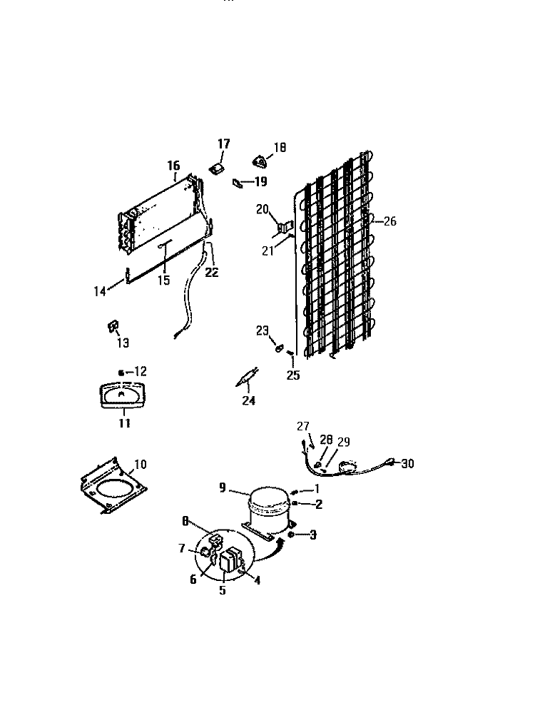 SYSTEM Diagram and Parts List for TUK160AN6W  Kelvinator Refrigerator