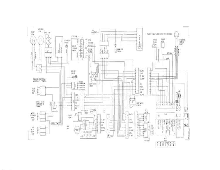 Wiring Diagram Diagram and Parts List for FFHS2611LB7  Frigidaire Refrigerator