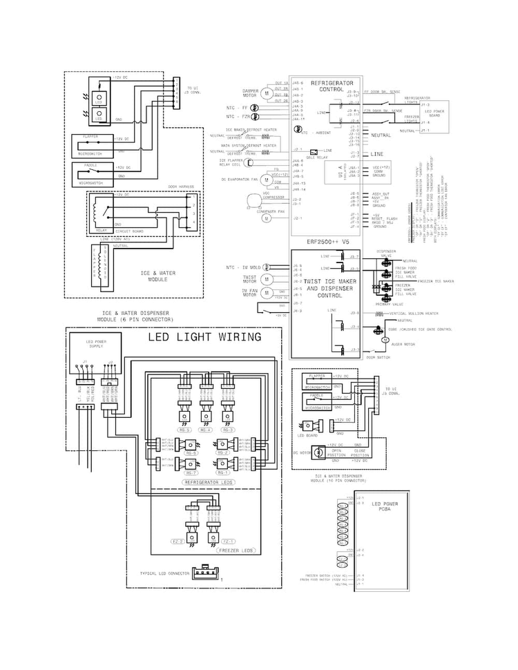Wiring Diagram Diagram and Parts List for 25370343410  Kenmore Refrigerator