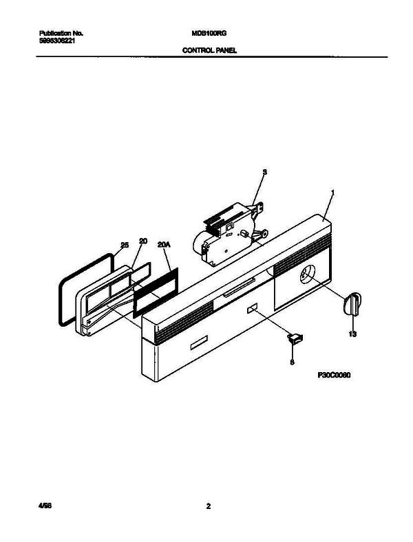 Frigidaire Mdb100rgw0 5 Diagram and Parts List for MDB100RGW0 V2 Frigidaire Refrigerator