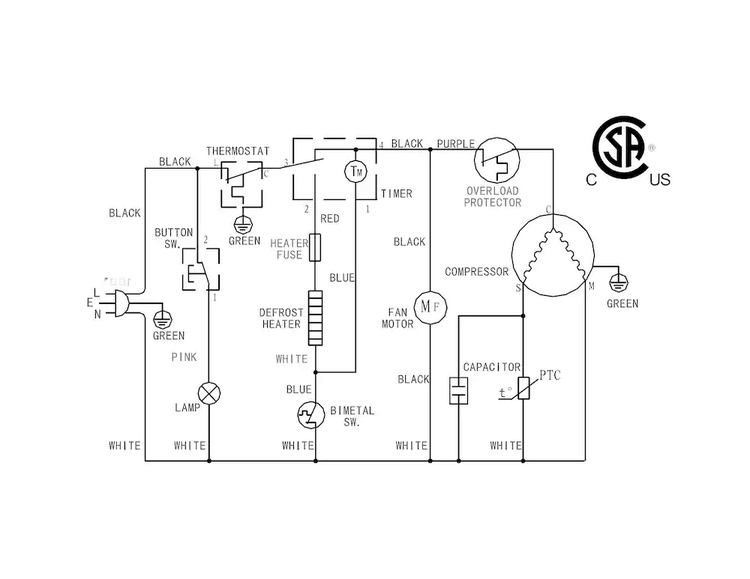 Wiring Diagram Diagram and Parts List for FFPS45L3QM0  Frigidaire Refrigerator