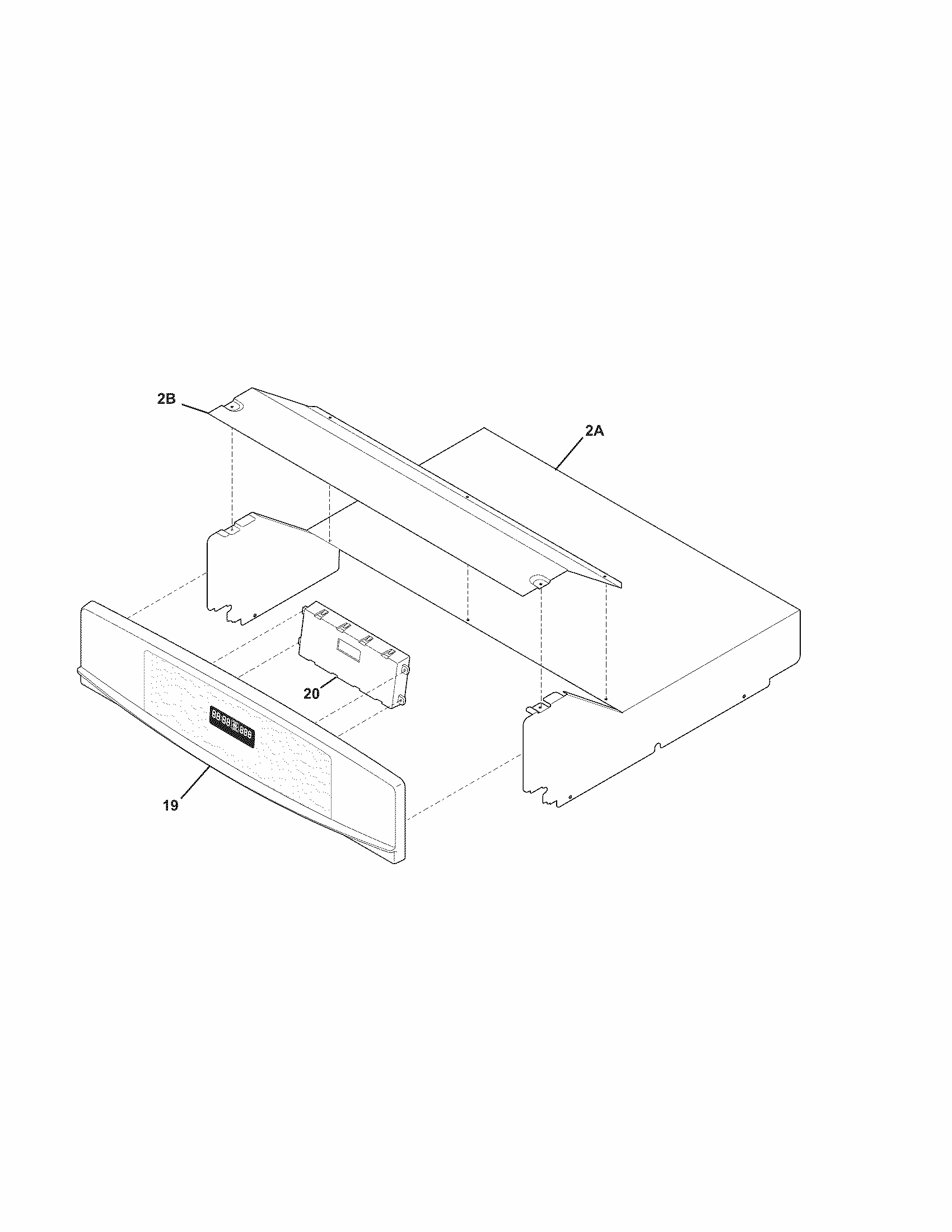 Control Panel Diagram and Parts List for 79047784407  Kenmore Wall Oven