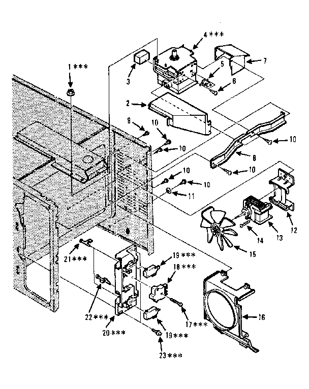 Switches And Microwave Parts Diagram and Parts List for 5648804180  Kenmore Microwave