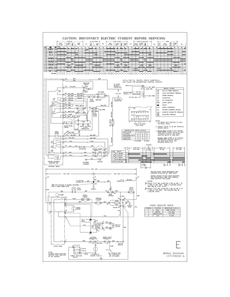 Wiring Diagram Diagram and Parts List for 41797912704  Kenmore Washer Dryer Combo