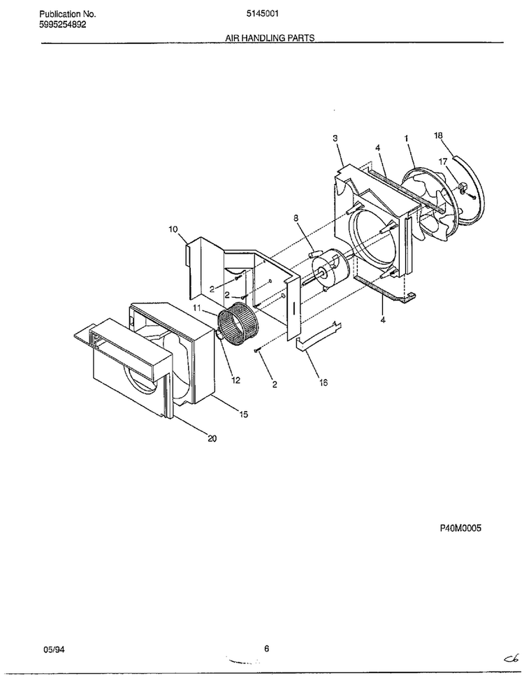 Control Parts Page 3 Diagram and Parts List for 5145001B  Frigidaire Air Conditioner