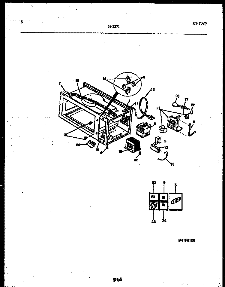 FUNCTIONAL PARTS Diagram and Parts List for 56-2271-10-01  Tappan Microwave