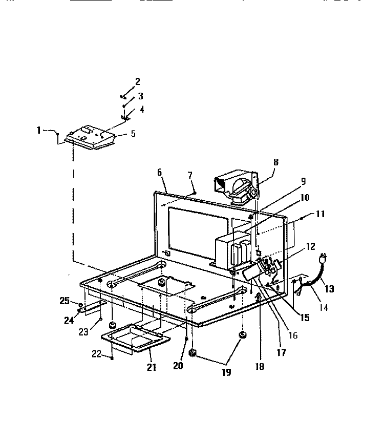 BASIC BODY Diagram and Parts List for KM550HXM  Frigidaire Microwave