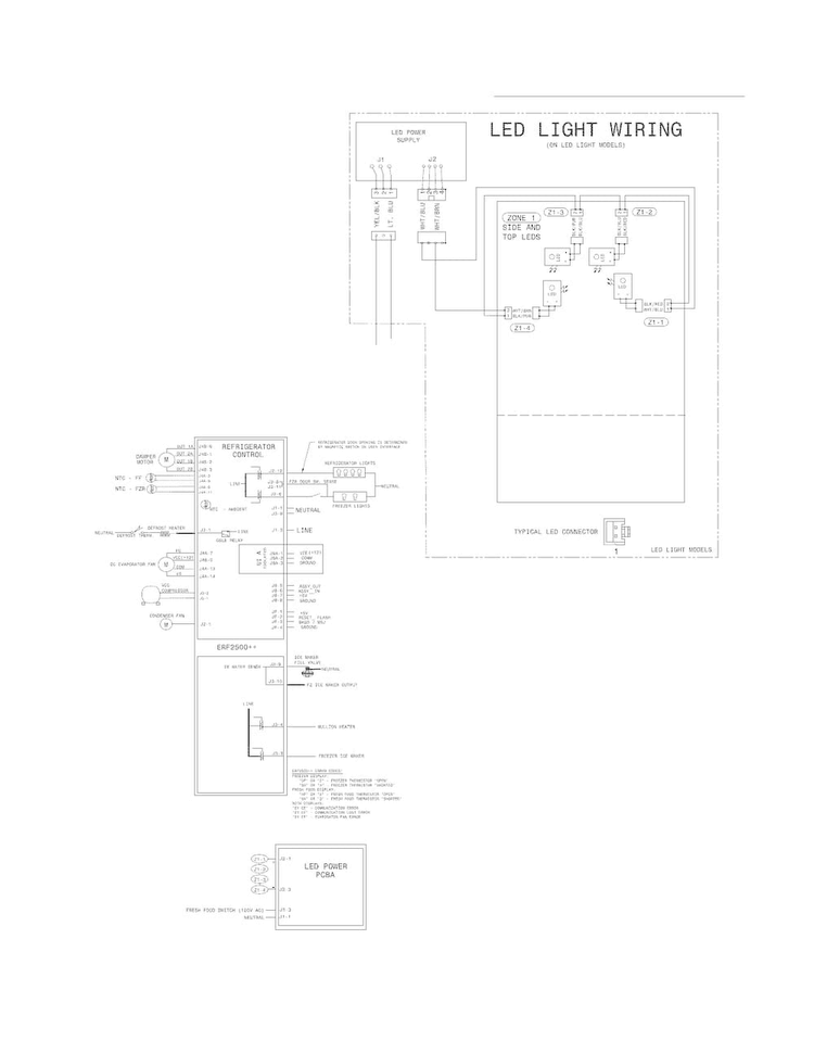 Wiring Diagram Diagram and Parts List for FGHN2844LE5  Frigidaire Refrigerator
