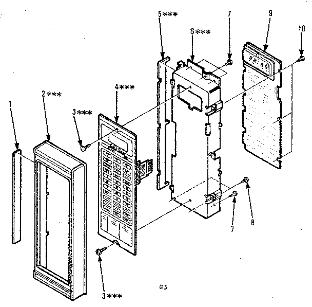 Control Panel Parts Diagram and Parts List for 5648698510  Kenmore Microwave