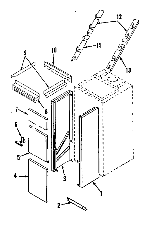 Return air drop all models Diagram and Parts List for 86764111  Frigidaire Furnace