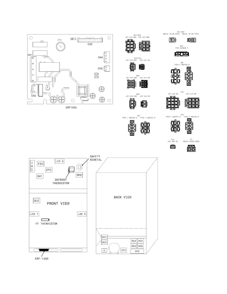 Wiring Diagram Diagram and Parts List for 25370633411  Kenmore Refrigerator