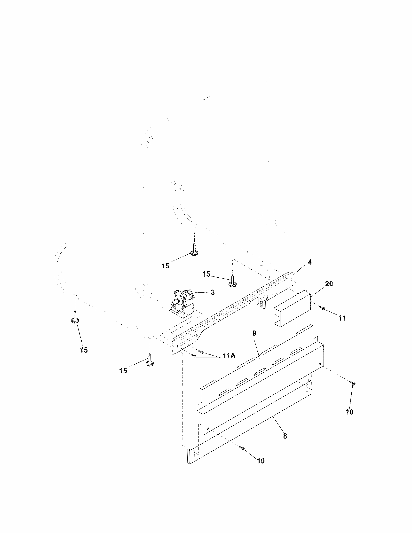 Frame Diagram and Parts List for 58714014408A  Kenmore Dishwasher
