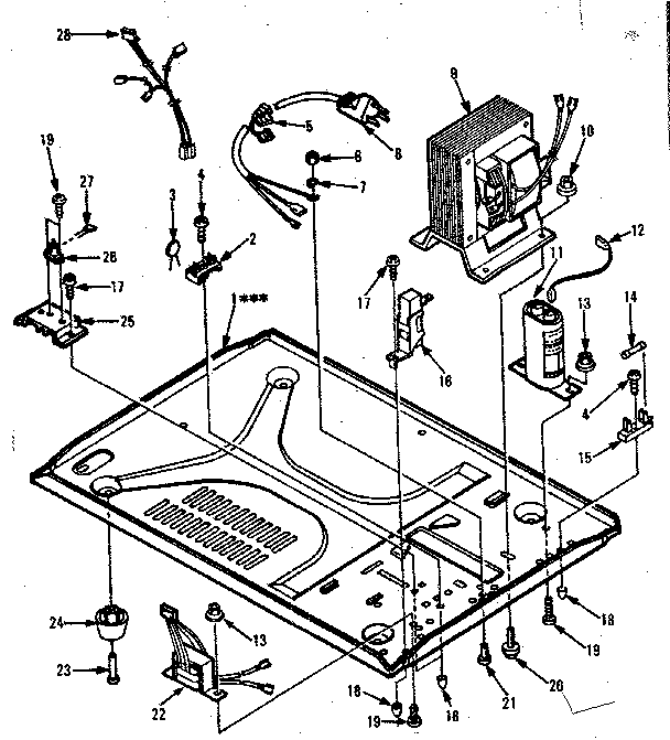 Microwave Parts Diagram and Parts List for 5648898610  Kenmore Microwave