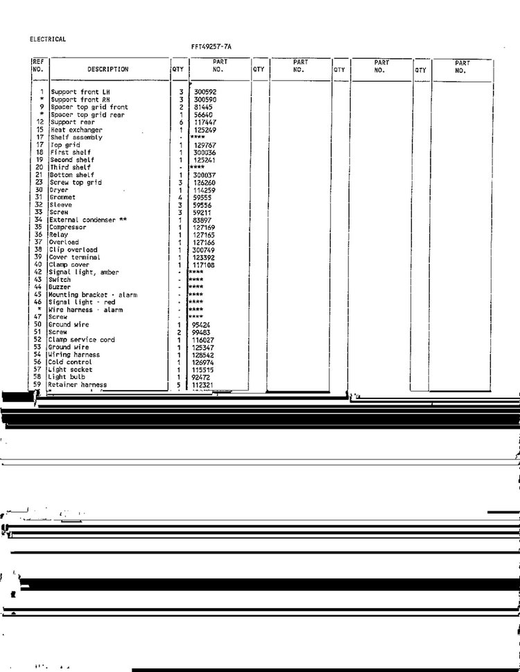 Systems/electrical Page 2 Diagram and Parts List for 49257A  Frigidaire Freezer