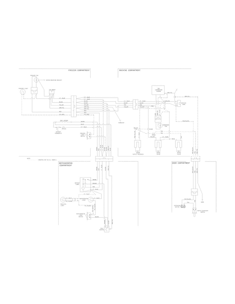 Wiring Diagram Diagram and Parts List for FRT18L4JWP  Frigidaire Refrigerator