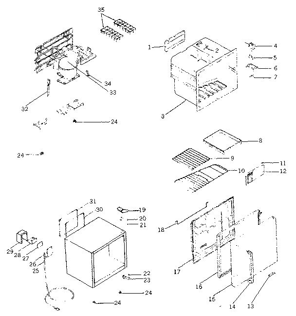 Refregerator Compact Diagram and Parts List for 56473732  Kenmore Refrigerator