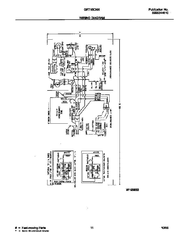Wiring Diagram Diagram and Parts List for GRT16CNHW4  Gibson Refrigerator