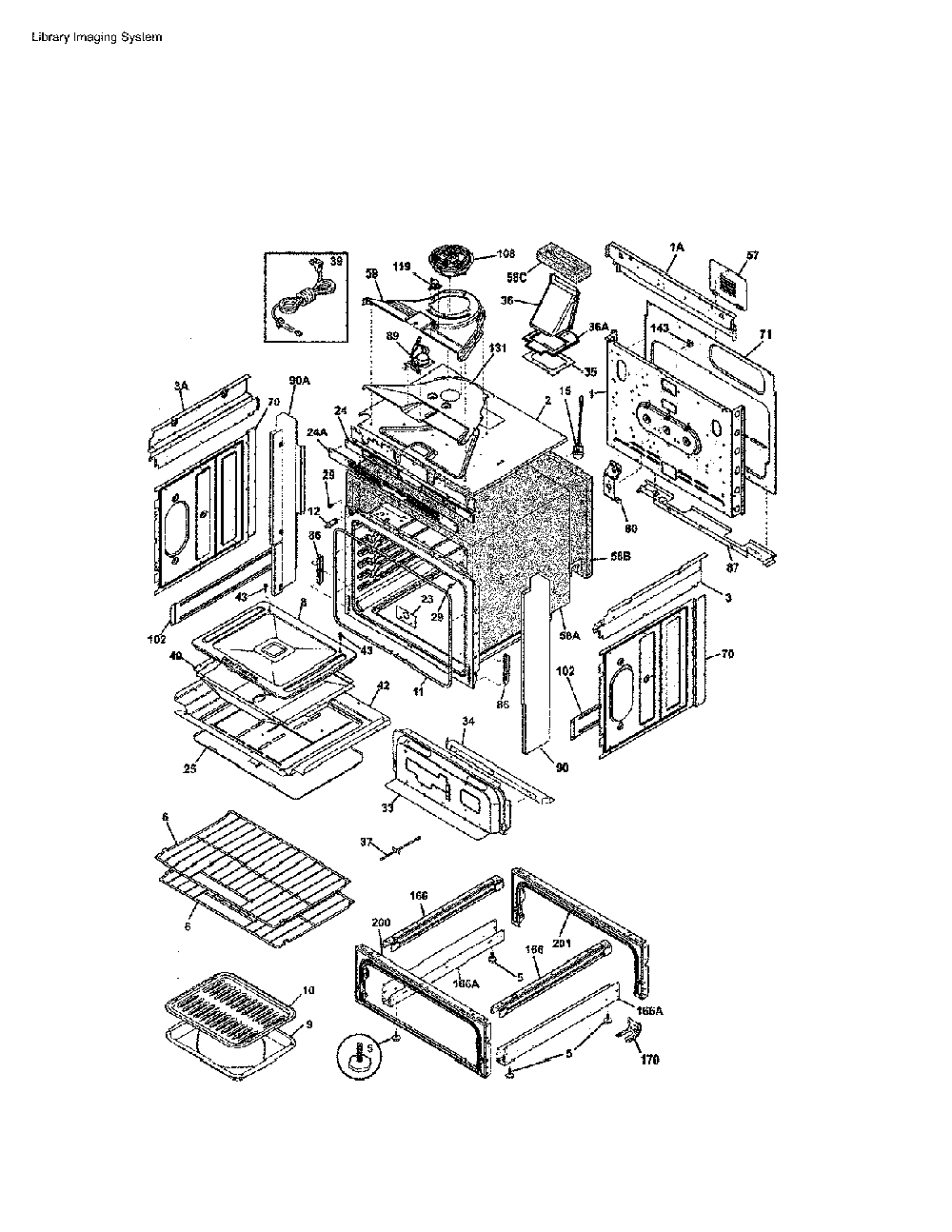 Body Diagram and Parts List for 79032603311  Kenmore Range