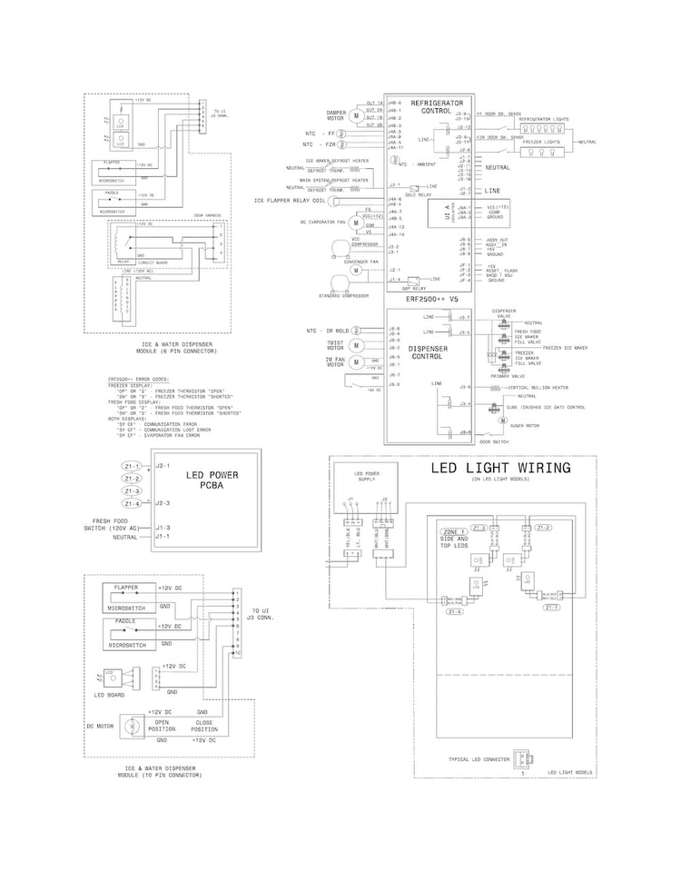 Wiring Schematic Diagram and Parts List for 25370443414  Kenmore Refrigerator