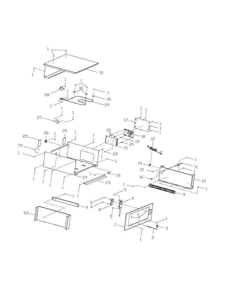 Body Diagram and Parts List for EW30WD55QS0  Electrolux Warming Drawer