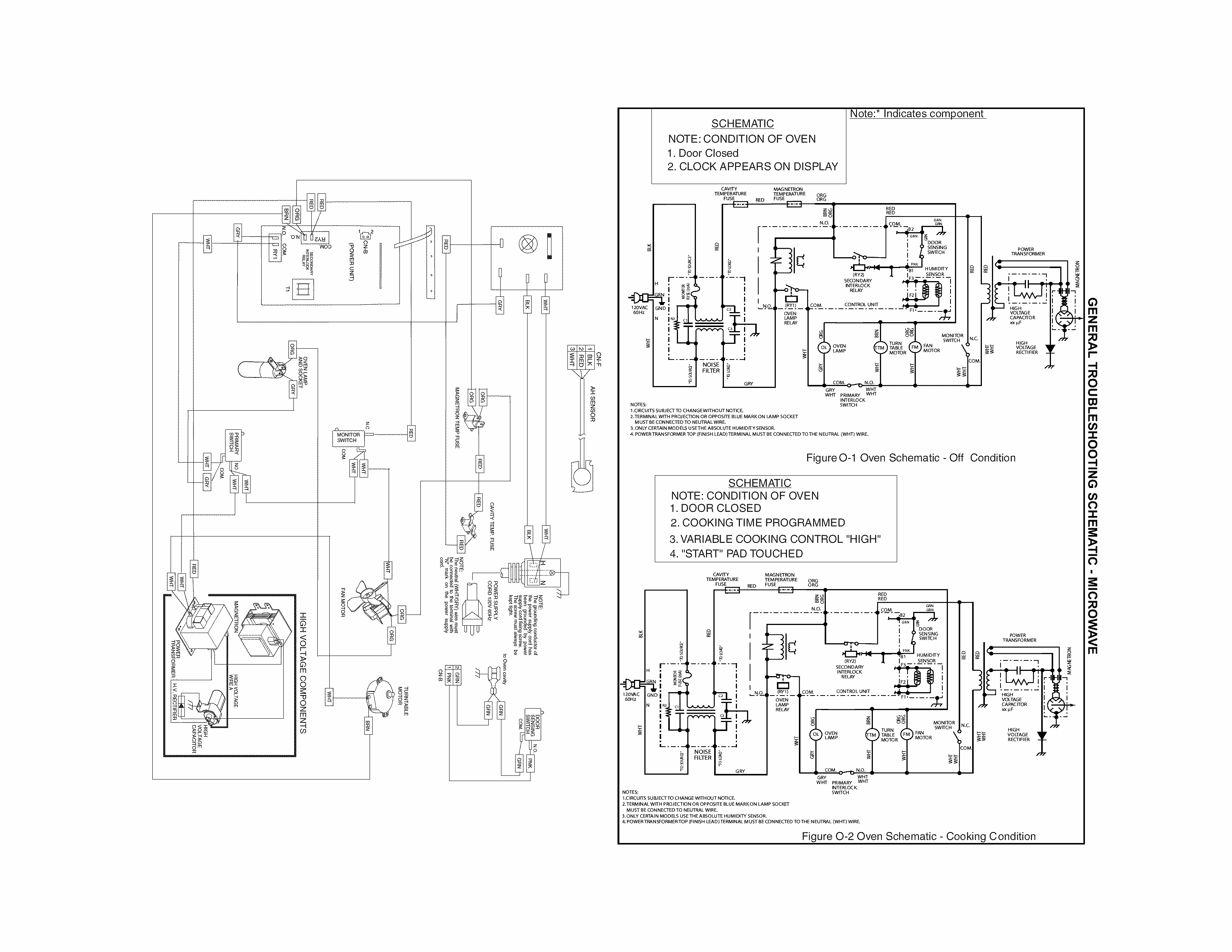 Wiring Diagram Diagram and Parts List for 79049602313  Kenmore Microwave