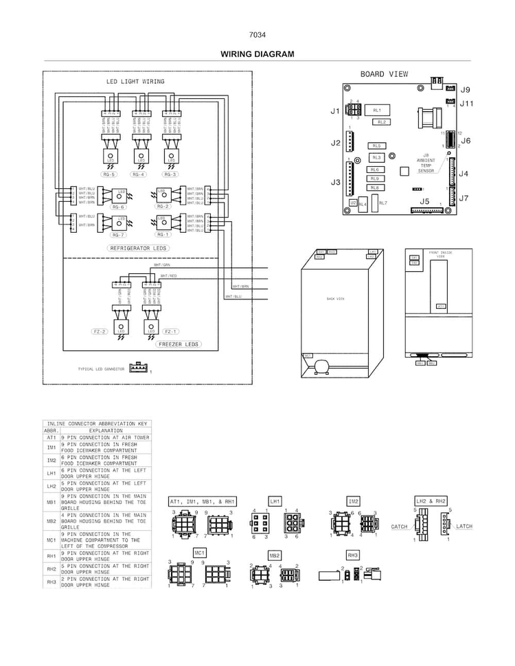 Wiring Diagram Diagram and Parts List for 2537034241D  Kenmore Refrigerator