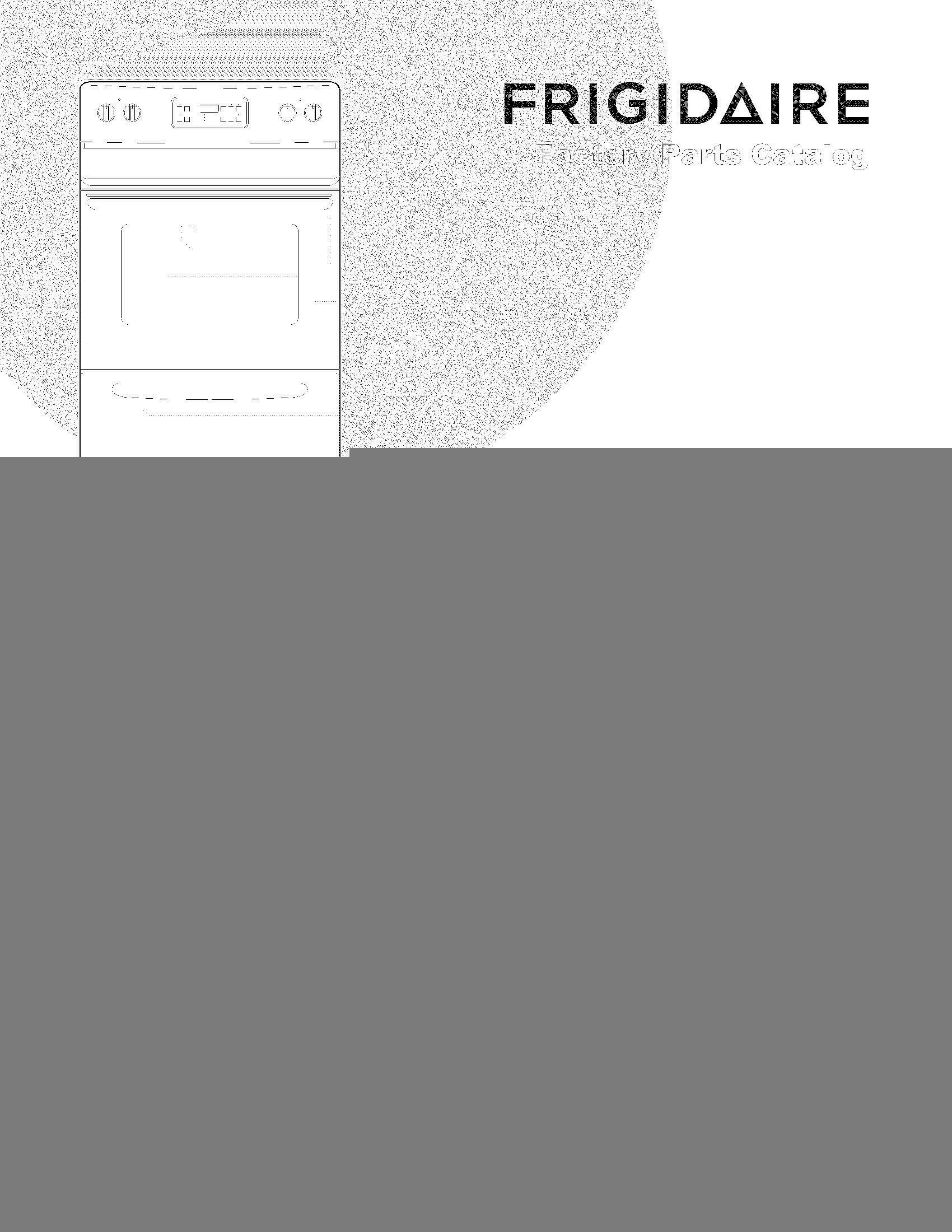 01 - COVER Diagram and Parts List for CFEF3018LWF  Frigidaire Range