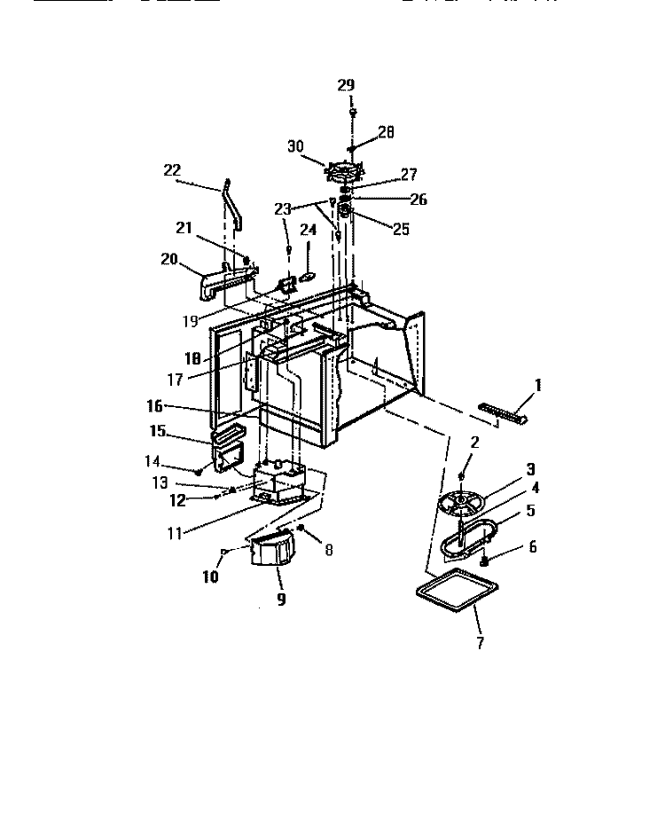 BASIC BODY Diagram and Parts List for KM250HXM  Frigidaire Microwave