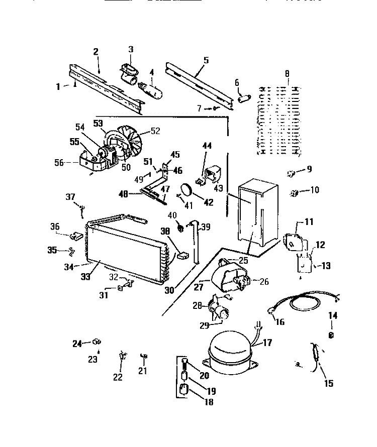 SYSTEMS Diagram and Parts List for FU169JRD1  Frigidaire Freezer