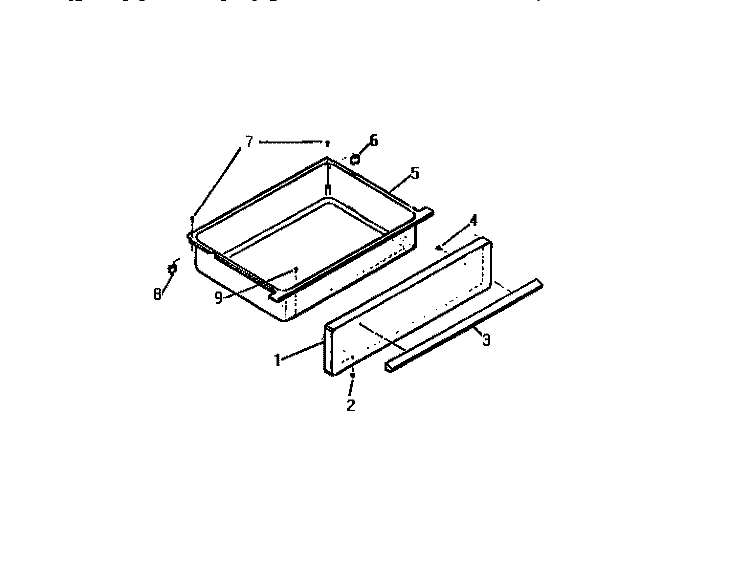 DRAWER Diagram and Parts List for KF590HDH2  Frigidaire Wall Oven