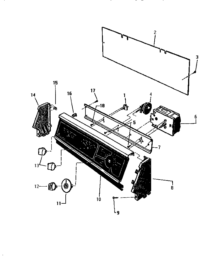 CONSOLE & CONTROLS Diagram and Parts List for LT600EXD1  Frigidaire Washer