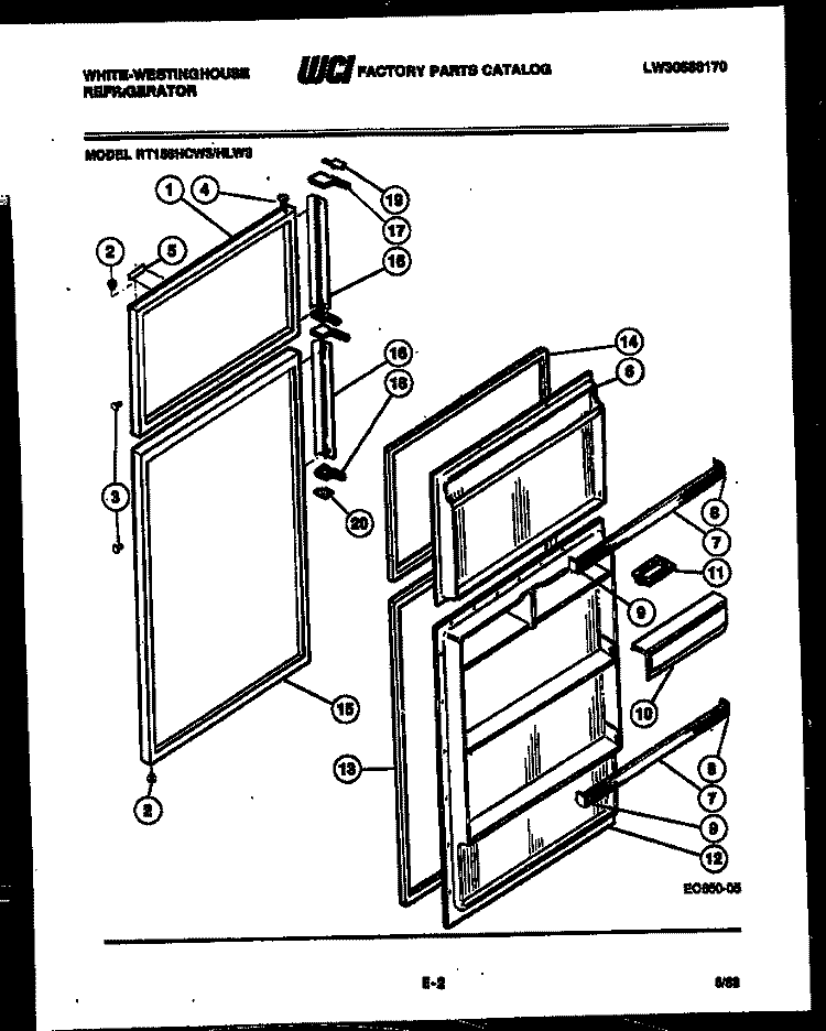 CHEST FREEZER PARTS Diagram and Parts List for FC083JTW4  Frigidaire Freezer
