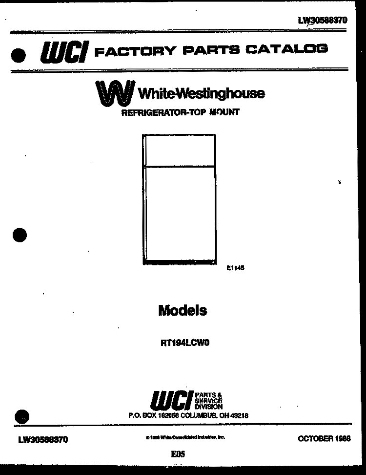 COVER Diagram and Parts List for AC041K7Z1  Frigidaire Air Conditioner
